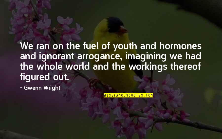 The Workings Of The World Quotes By Gwenn Wright: We ran on the fuel of youth and