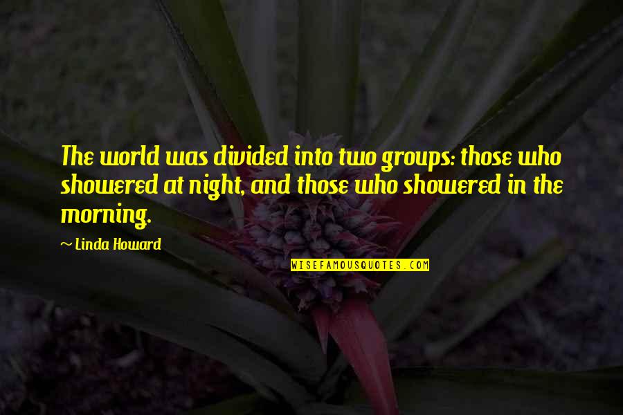The World At Night Quotes By Linda Howard: The world was divided into two groups: those