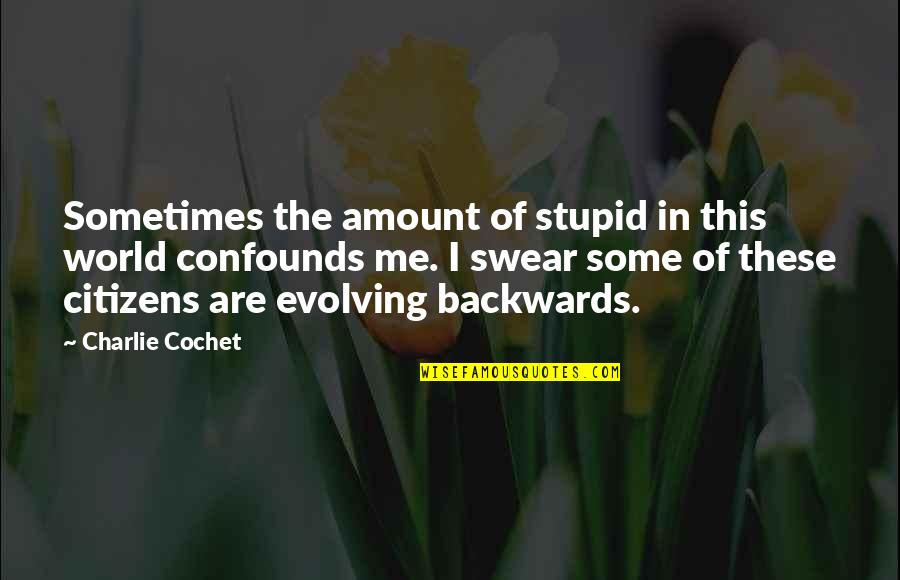 The World Evolving Quotes By Charlie Cochet: Sometimes the amount of stupid in this world