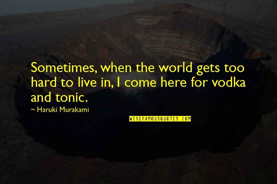 The World You Come From Quotes By Haruki Murakami: Sometimes, when the world gets too hard to