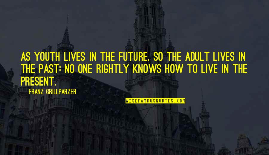 The Youth And Future Quotes By Franz Grillparzer: As youth lives in the future, so the The Youth And Future Quotes By Franz Grillparzer: As youth lives in the future, so the