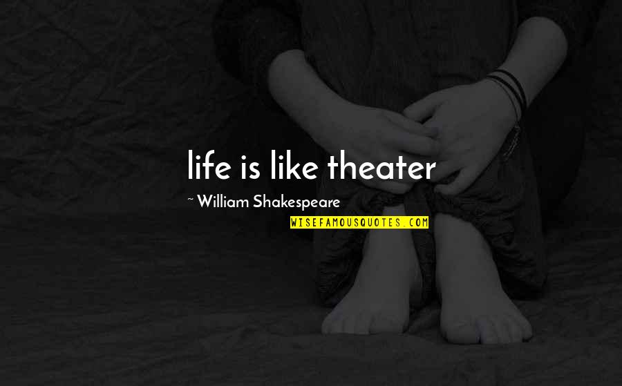 Theater And Life Quotes By William Shakespeare: life is like theater