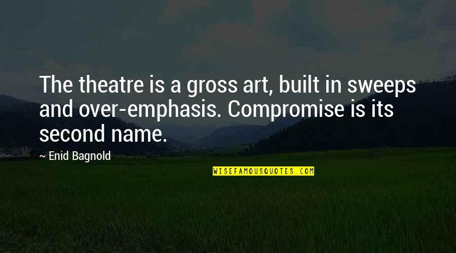 Theatre And Art Quotes By Enid Bagnold: The theatre is a gross art, built in