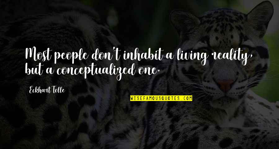 Their Eyes Were Watching God Chapter 18 Quotes By Eckhart Tolle: Most people don't inhabit a living reality, but