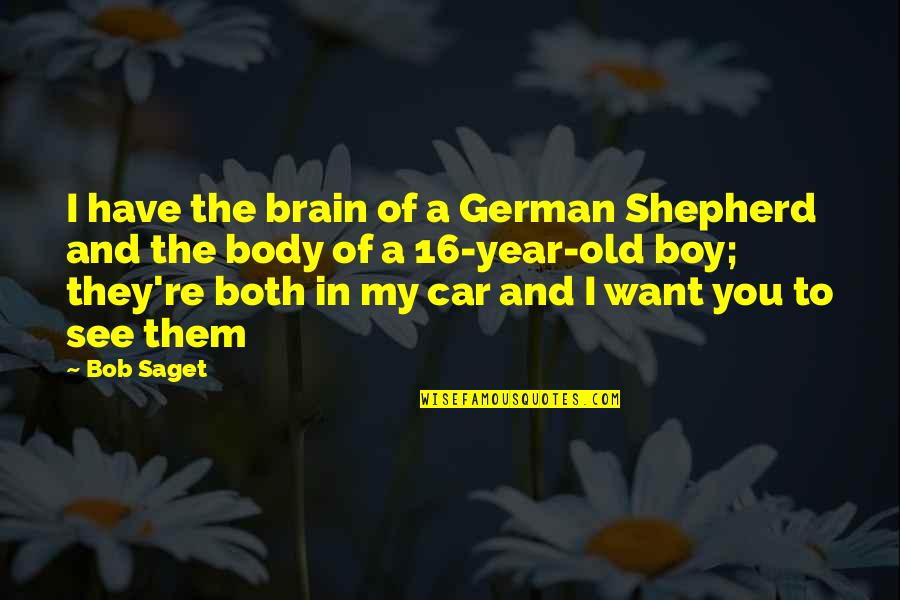 Them Boys Quotes By Bob Saget: I have the brain of a German Shepherd