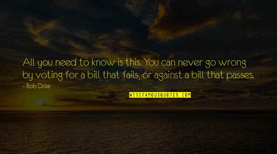 Thembekile Kimi Quotes By Bob Dole: All you need to know is this. You Thembekile Kimi Quotes By Bob Dole: All you need to know is this. You