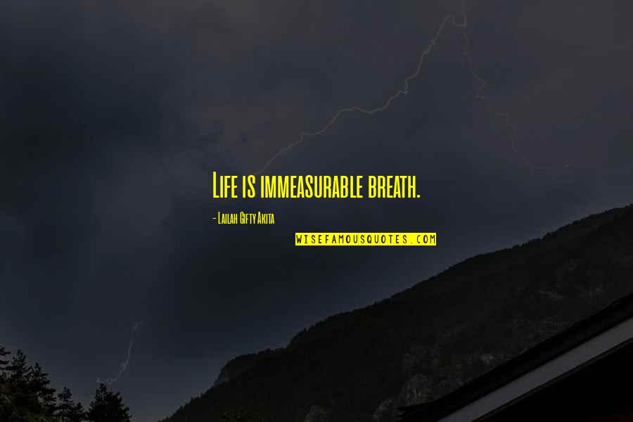 Theme In Frankenstein Quotes By Lailah Gifty Akita: Life is immeasurable breath.