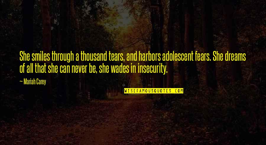 Then She Smiles Quotes By Mariah Carey: She smiles through a thousand tears, and harbors Then She Smiles Quotes By Mariah Carey: She smiles through a thousand tears, and harbors