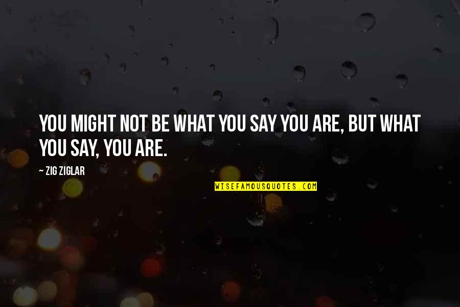 Thenoblest Quotes By Zig Ziglar: You might not be what you say you