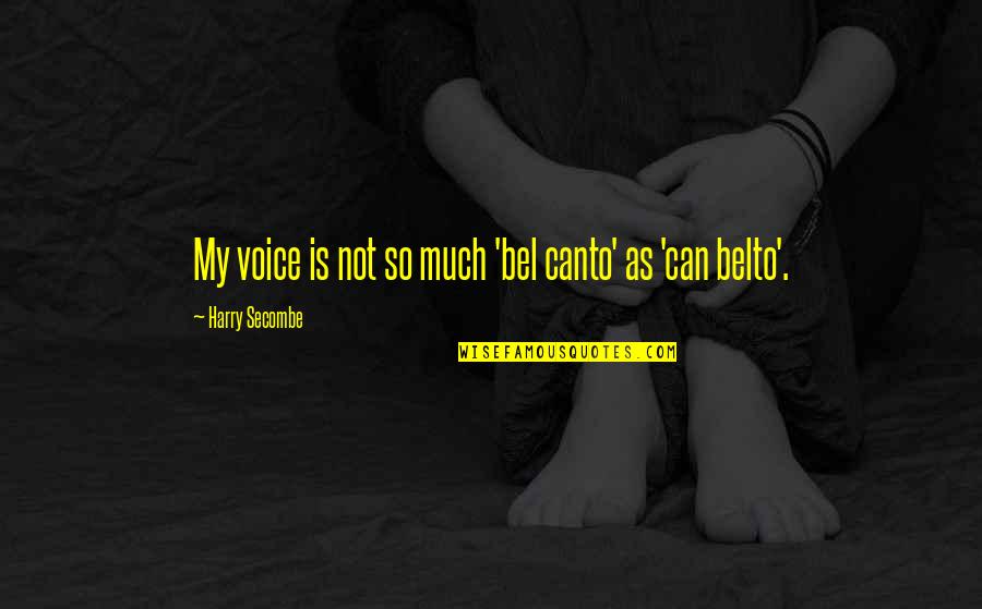 Theodore Levitt Quote Quotes By Harry Secombe: My voice is not so much 'bel canto' Theodore Levitt Quote Quotes By Harry Secombe: My voice is not so much 'bel canto'