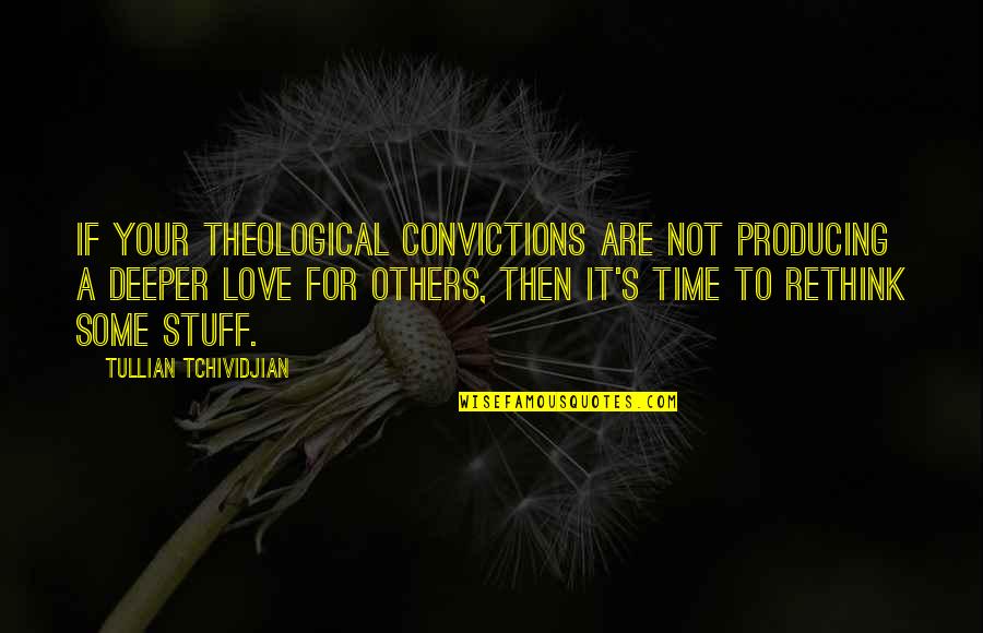 Theological Love Quotes By Tullian Tchividjian: If your theological convictions are not producing a