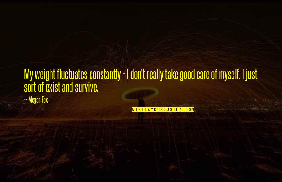 Theology Of Art Quotes By Megan Fox: My weight fluctuates constantly - I don't really