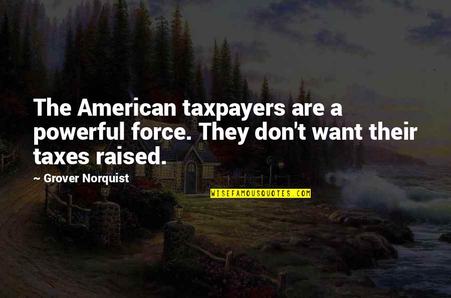 Theophrastus Quotes By Grover Norquist: The American taxpayers are a powerful force. They