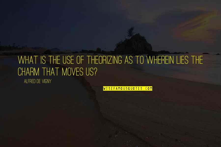 Theorizing Quotes By Alfred De Vigny: What is the use of theorizing as to