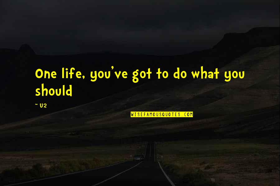 Therapist Exercising Quotes By U2: One life, you've got to do what you