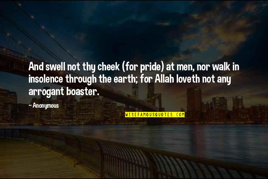 Therapsida Quotes By Anonymous: And swell not thy cheek (for pride) at Therapsida Quotes By Anonymous: And swell not thy cheek (for pride) at