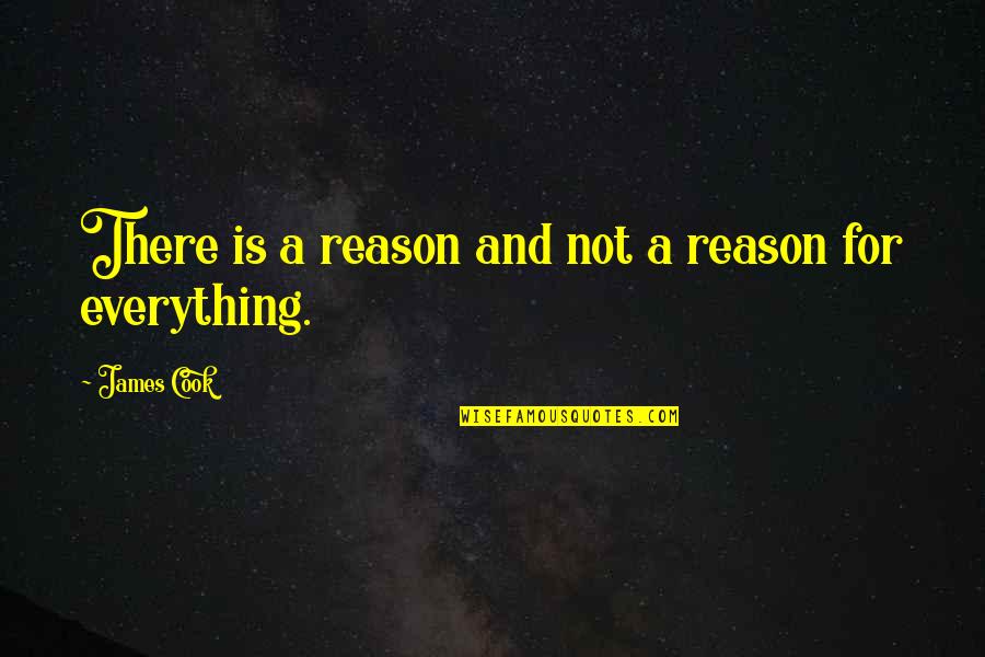 There A Reason For Everything Quotes By James Cook: There is a reason and not a reason