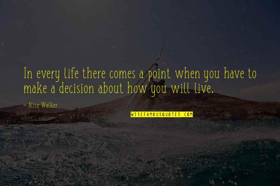 There Comes A Point In Your Life Quotes By Alice Walker: In every life there comes a point when