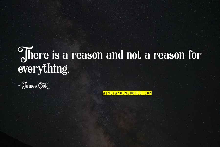 There Is A Reason For Everything Quotes By James Cook: There is a reason and not a reason