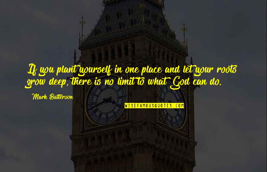 There Is No God Quotes By Mark Batterson: If you plant yourself in one place and