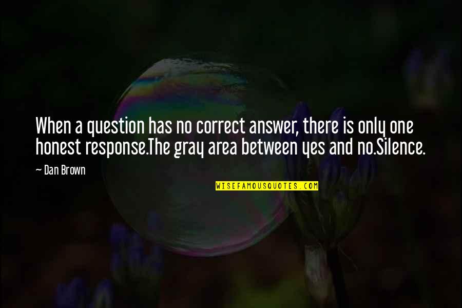 There Is No Gray Area Quotes By Dan Brown: When a question has no correct answer, there