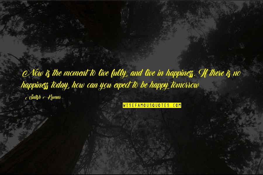 There Is No Happiness Quotes By Satish Kumar: Now is the moment to live fully, and