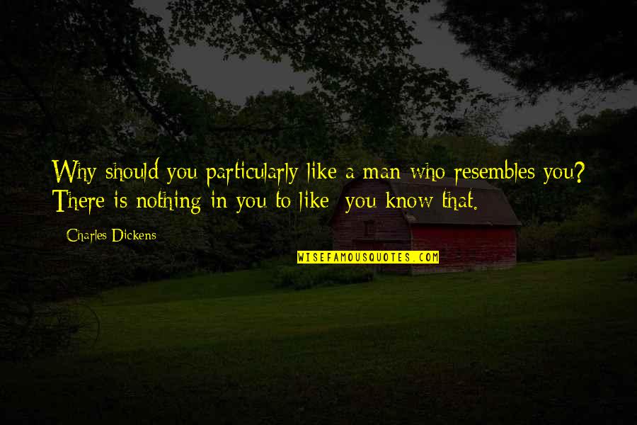 There Is Nothing Like You Quotes By Charles Dickens: Why should you particularly like a man who