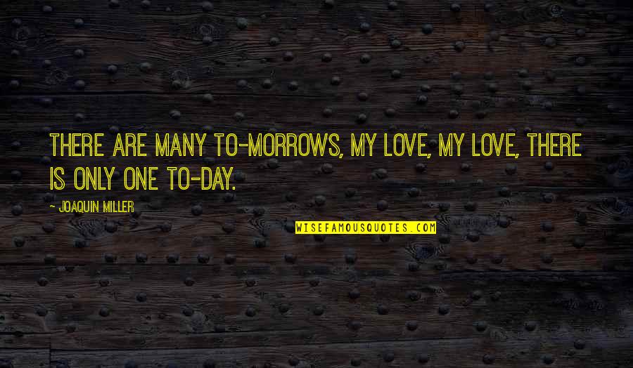 There Is Only One Love Quotes By Joaquin Miller: There are many To-morrows, my Love, my Love,