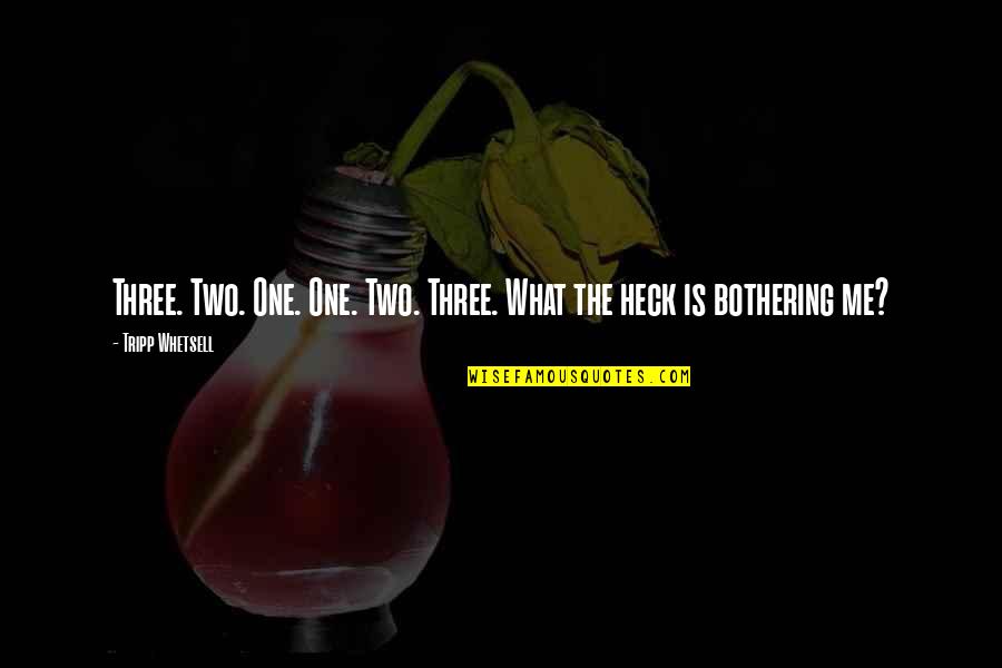 There Is Only One Of Me Quotes By Tripp Whetsell: Three. Two. One. One. Two. Three. What the