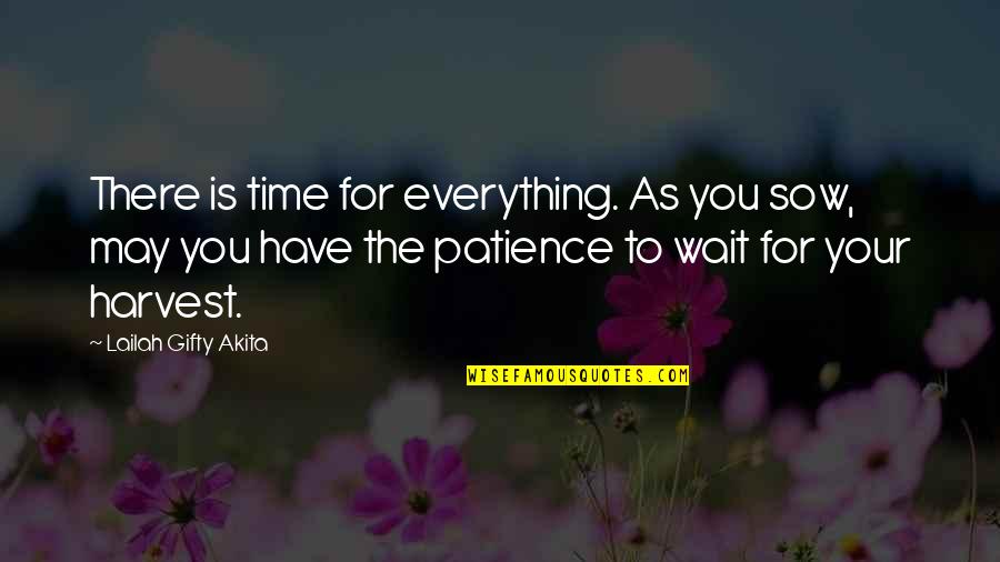 There Is Time For Everything Quotes By Lailah Gifty Akita: There is time for everything. As you sow,