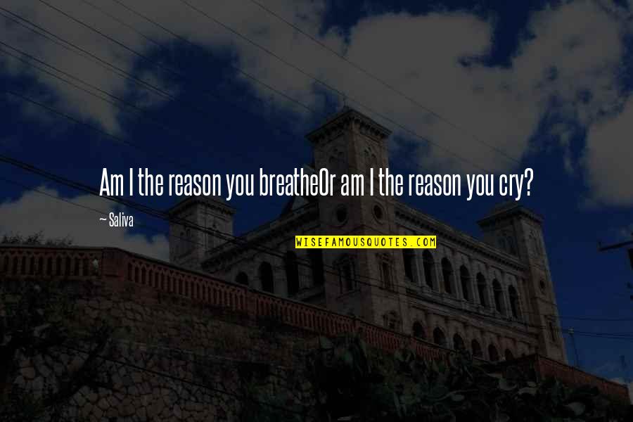 There's No Reason To Cry Quotes By Saliva: Am I the reason you breatheOr am I