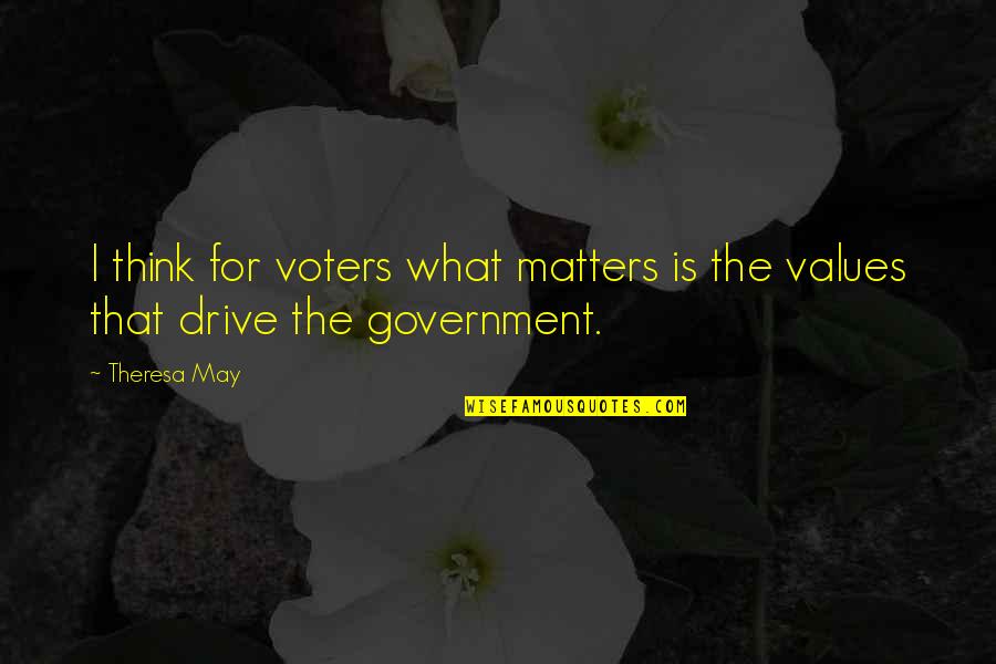 Theresa Quotes By Theresa May: I think for voters what matters is the