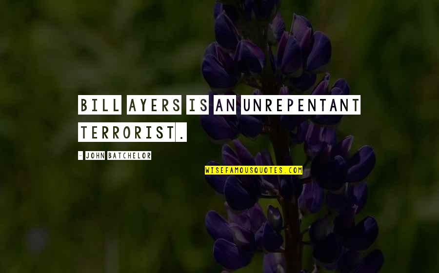 Therese Rein Quotes By John Batchelor: Bill Ayers is an unrepentant terrorist.