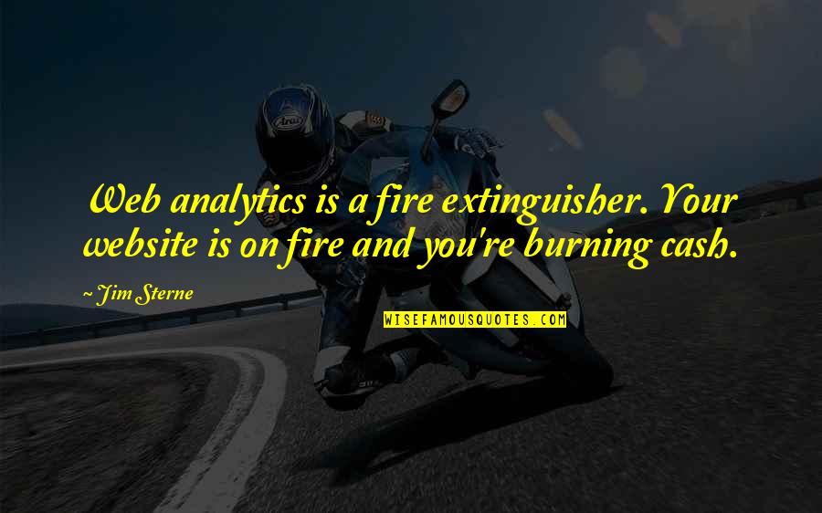 Therickwilson Quotes By Jim Sterne: Web analytics is a fire extinguisher. Your website