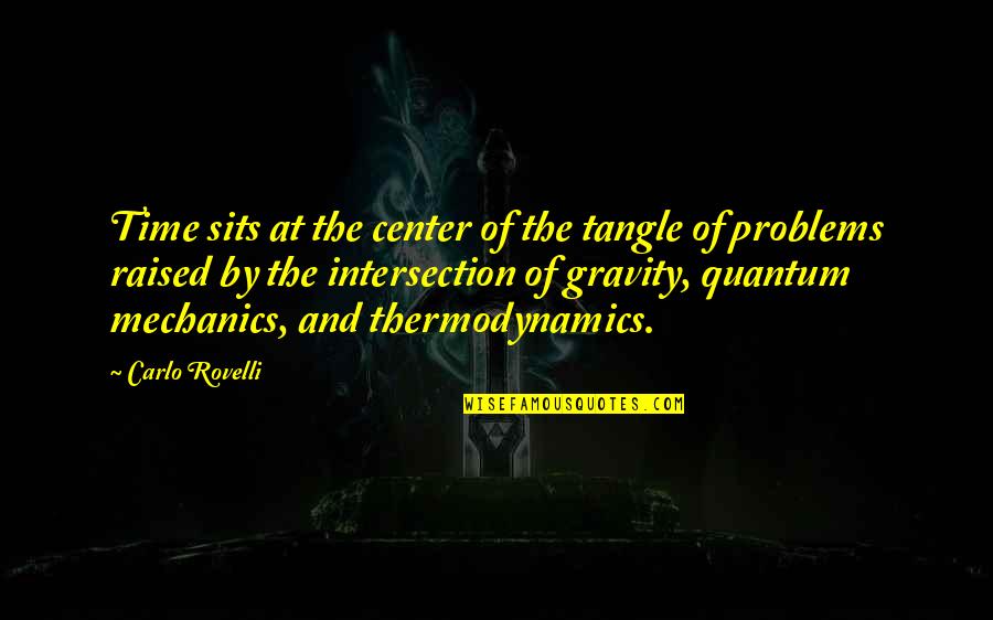 Thermodynamics Quotes By Carlo Rovelli: Time sits at the center of the tangle