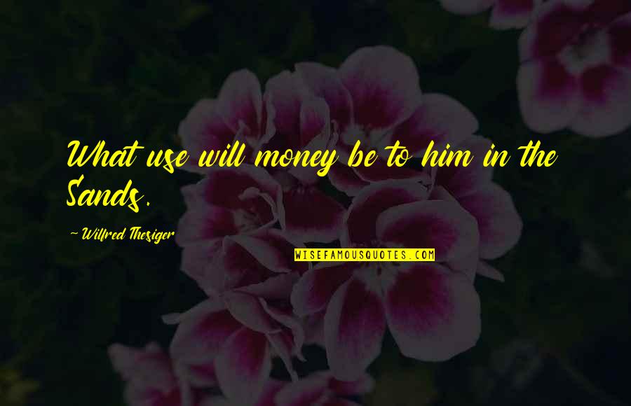 Thesiger's Quotes By Wilfred Thesiger: What use will money be to him in
