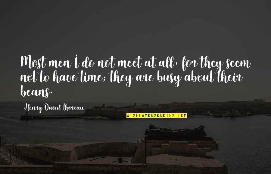 They Are Busy Quotes By Henry David Thoreau: Most men I do not meet at all,