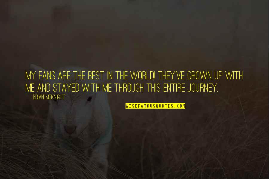 They Are My World Quotes By Brian McKnight: My fans are the best in the world!