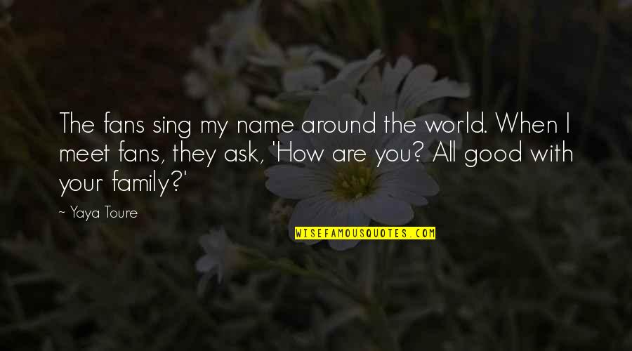 They Are My World Quotes By Yaya Toure: The fans sing my name around the world.