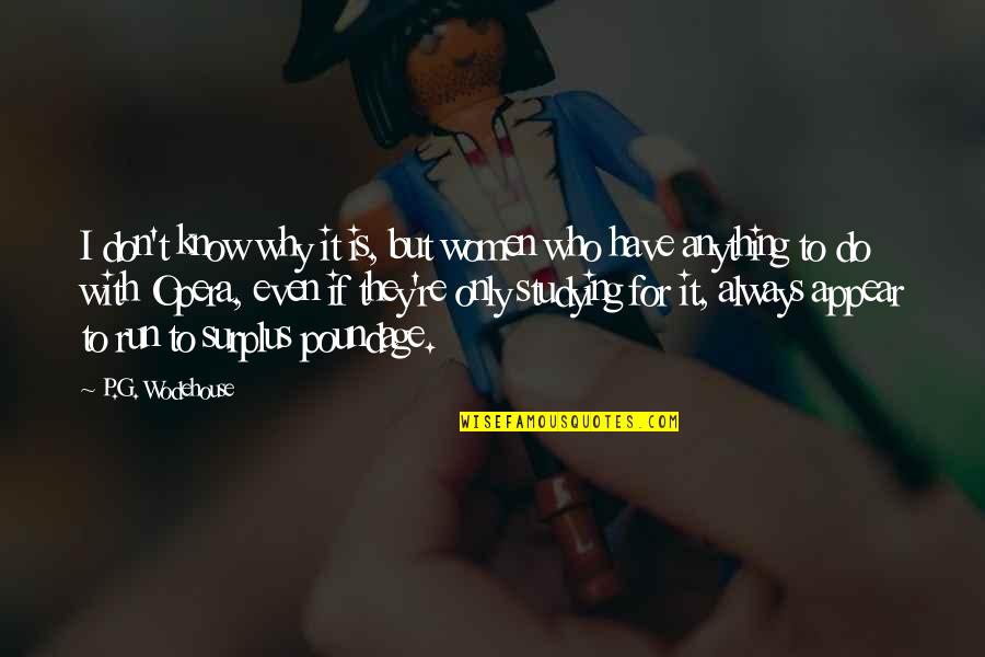 They Don't Know Quotes By P.G. Wodehouse: I don't know why it is, but women