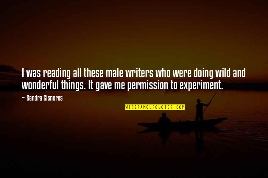 They Gave Up On Me Quotes By Sandra Cisneros: I was reading all these male writers who