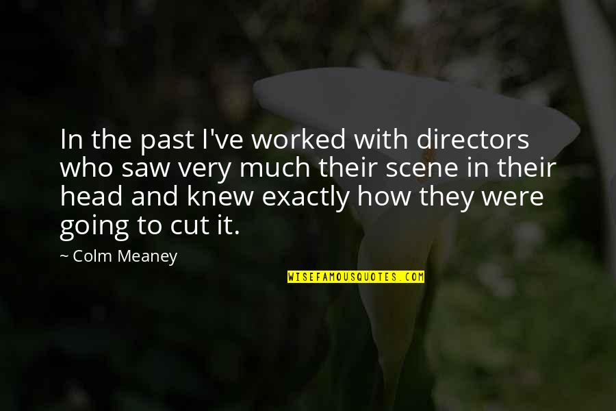 They Knew It Quotes By Colm Meaney: In the past I've worked with directors who They Knew It Quotes By Colm Meaney: In the past I've worked with directors who