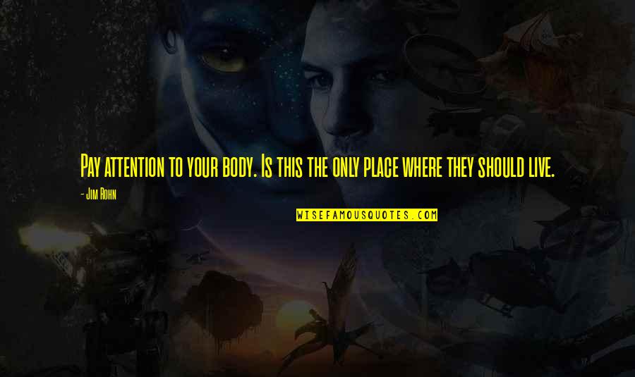 They Live Quotes By Jim Rohn: Pay attention to your body. Is this the