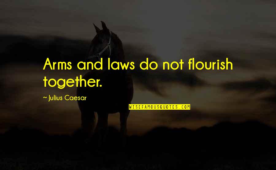 They Say Your Life Flashes Quotes By Julius Caesar: Arms and laws do not flourish together.