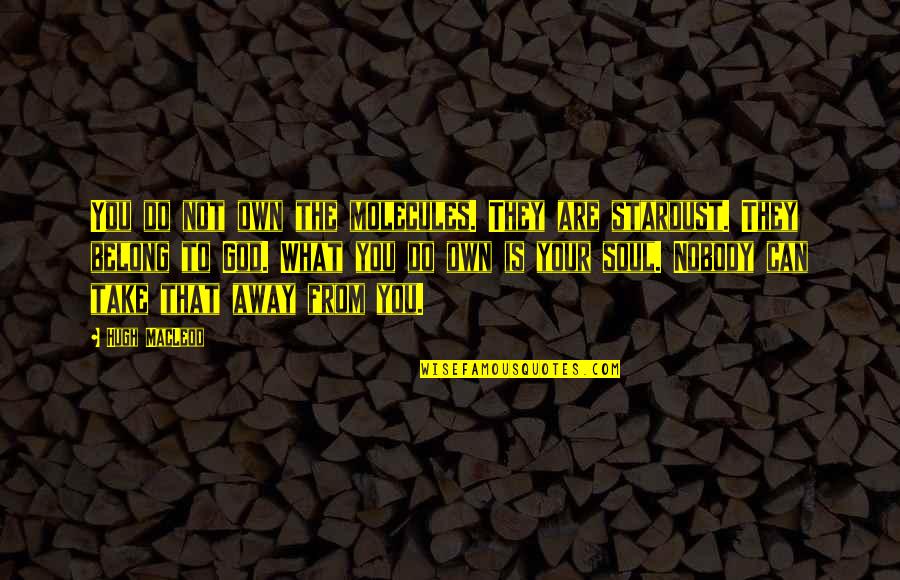 They Take Away Quotes By Hugh MacLeod: You do not own the molecules. They are They Take Away Quotes By Hugh MacLeod: You do not own the molecules. They are
