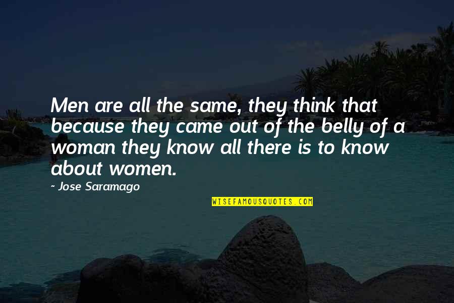 They Think They Know Quotes By Jose Saramago: Men are all the same, they think that