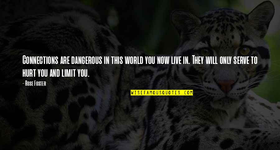 They Will Hurt You Quotes By Rose Foster: Connections are dangerous in this world you now