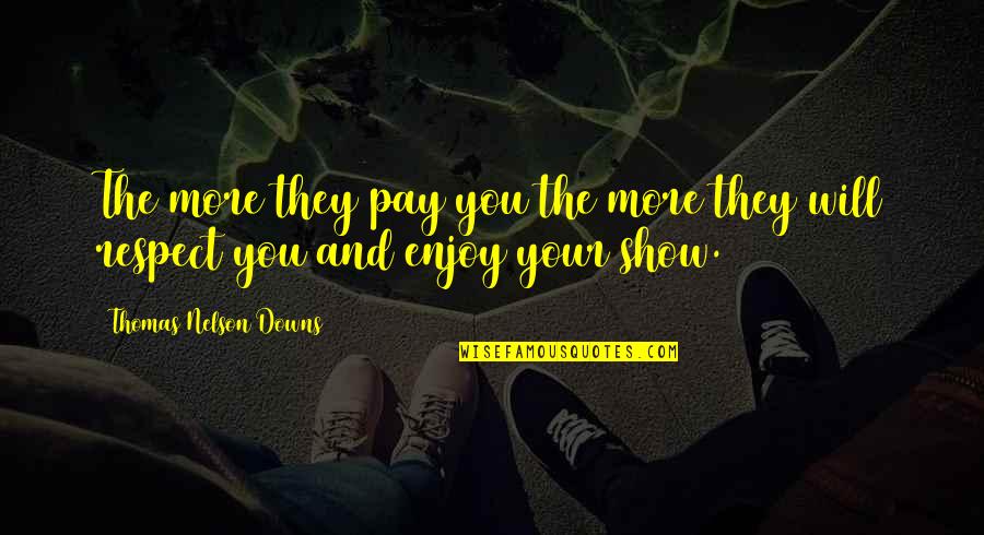 They Will Pay Quotes By Thomas Nelson Downs: The more they pay you the more they