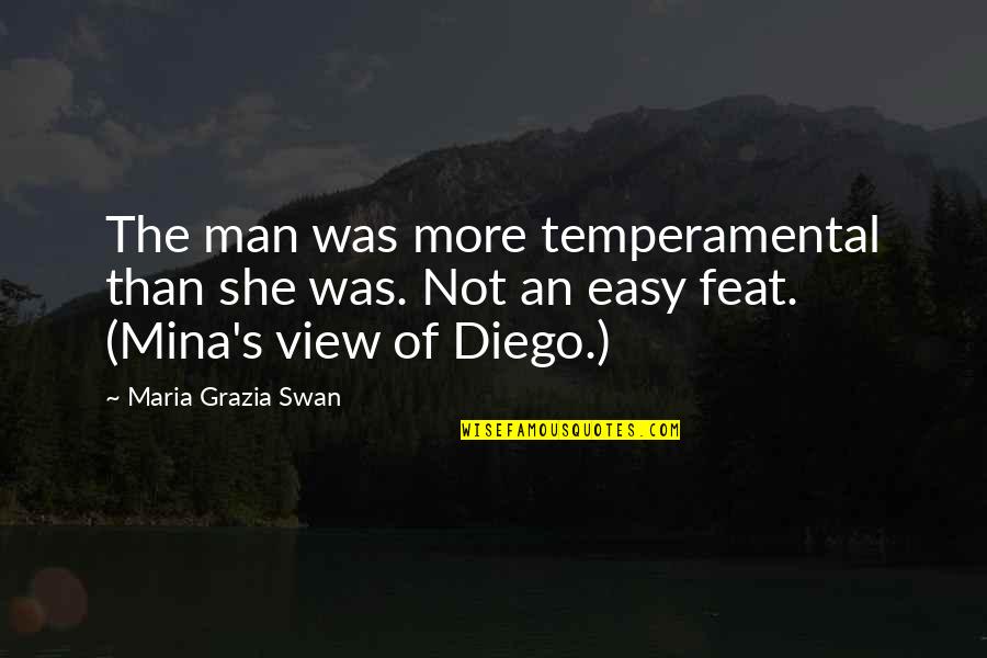 Thiago Alcantara Quotes By Maria Grazia Swan: The man was more temperamental than she was. Thiago Alcantara Quotes By Maria Grazia Swan: The man was more temperamental than she was.