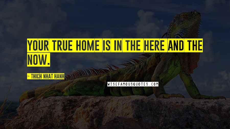 Thich Nhat Hanh quotes: Your true home is in the here and the now.